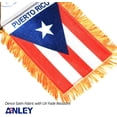 thumbnail image 4 of Anley 4 X 6 Pouces Puerto Rico Fenêtre Fringy Drapeau Suspendu - Mini Drapeau Bannière & Voiture Décor Rétroviseur - Franges Puerto Rican Drapeau Suspendu avec Ventouse, 4 of 5