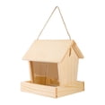 thumbnail image 6 of Moxufan Wooden Bird Feeder Outside Hanging Wild Bird Feeder House Squirrel Proof Bird Feeder Mealworm Feeder for Cardinals Finches Bluebird, 6 of 9