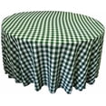thumbnail image 4 of LA Linen TCcheck108R-HunterGreenK20 Nappe à Carreaux Vichy en Polyester, Blanc et Vert Chasseur - Rond 108 Po, 4 of 4