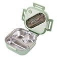 thumbnail image 2 of Clearance Items,npkgvia Food Containers,Lunch Box,Stainless Steel Box 4 Lock Catch Leak Proof Compartment Lunch Box With Portable Cutlery Ideal Portion Sizes,Snack Box,Green, 2 of 9