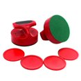 thumbnail image 1 of Air Hockey Puck Paddle Kit Ball Paddles Professional Indoor Sport Red Color Pusher Set Handles Sports Accessory, 1 of 9