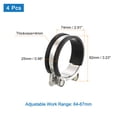 thumbnail image 2 of Uxcell T-Bolt Hose Clamp 4Pack 64-67mm Rubber Cushion Metal Intake Intercooler Clamps, 2 of 4