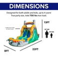 thumbnail image 3 of HeroKiddo T-Rex Adventure 12’ Tall Dual Lane Backload Inflatable Water Slide with Attached Pool, Dinosaur Theme, for Kids and Adults, Commercial Grade PVC Vinyl, Outdoor Backyard Fun, Blower included, 3 of 12