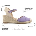 thumbnail image 6 of Journee Womens Ashlyn Wedge Heel Espadrille Sandals, Widths Available, 6 of 9