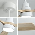 thumbnail image 6 of Sofucor 48 Inch Ceiling Fan with Light, Solid Wood Low Profile Ceiling Fans with Lights and Remote, Quiet DC Motor, 3 Blade Ceiling Fan for Bedroom Living Room Patio, 6 of 7