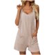 thumbnail image 1 of Camisetas Cortas para las Mujeres sin Mangas Cuello Redondo Sólido con Bolsillos, Casual una Pieza Romper Poliéster, 1 of 1
