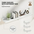 thumbnail image 2 of Floating Shelves Set of 3, Picture Ledge Shelf, 24 inch Floating Shelves for Wall, White Floating Shelves with Lip for Living Room,Bedroom,Bookshelf, Nursery, 2 of 15