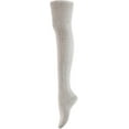 thumbnail image 2 of Meso Women's 3 Pairs Awesome Thigh High Cotton Socks, Comfortable, Soft and Super Durable Size 6-9 M1025-01 Grey, Dark Grey, Beige, 2 of 8