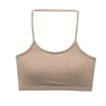 thumbnail image 5 of Kaemgyyd Crop Tops for Women Casual Scoop Neck Knit Ribbed Halter Shirt Stretchy Sleeveless Seamless Padded Clothes Going out Outfit, 5 of 6