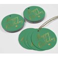 thumbnail image 4 of Inkdotpot Real Gold Foil Happy Birthday Tags Favor Hang Paper Tags 100 Pieces, 4 of 6