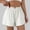 White, variant on MGDXOX Women's Elastic Waist Bow Detail Pajama Shorts Loose Fit Loungewear Shorts with Contrast Piping for Sleepwear White XXXL