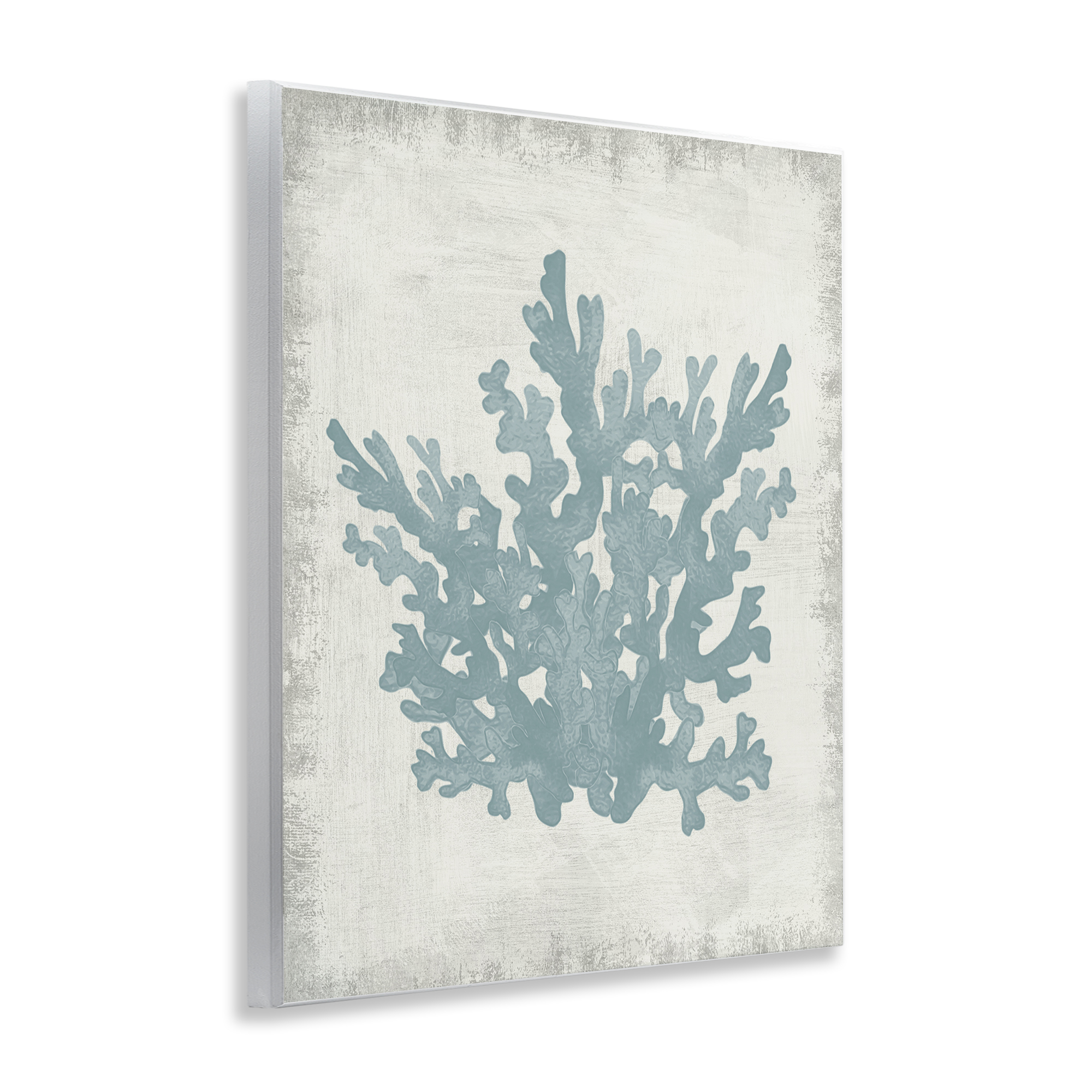 Stupell Industries Blue Coral Silhouette Nautical & Beach Painting Unframed Art Print Wall Art, 11 x 14