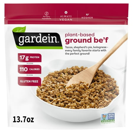 Gardein Plant-Based Ground Be'f, Vegan, Frozen Meat Alternative, 13.7 oz.