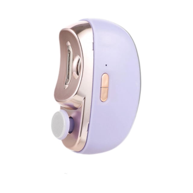 Cortauñas eléctrico, recortador de uñas portátil recargable por USB, pulidor de uñas para adultos y niños de todas las edades. Violeta