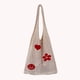 thumbnail image 5 of Bolso de hombro de gran capacidad de punto Bolso de mano de flores huecas de malla (albaricoque), 5 of 5