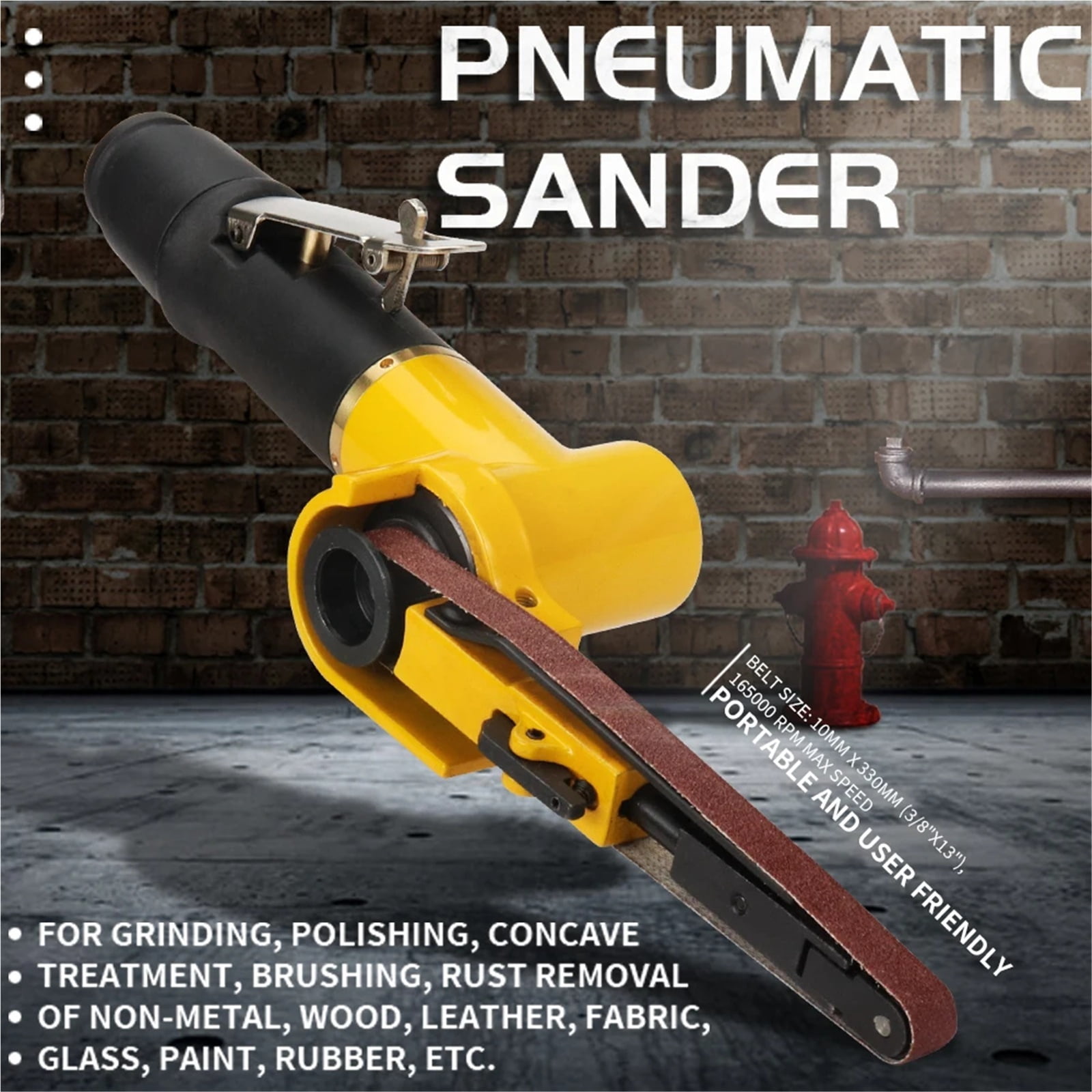 Air Belt Sander Air Compressor Angle Grinder Adjustable Pneumatic Grinding Machine - Multi-Purpose Tool