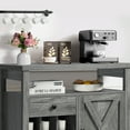 Catrimown Farmhouse Coffee Bar with Wine Rack, Sideboard Buffet