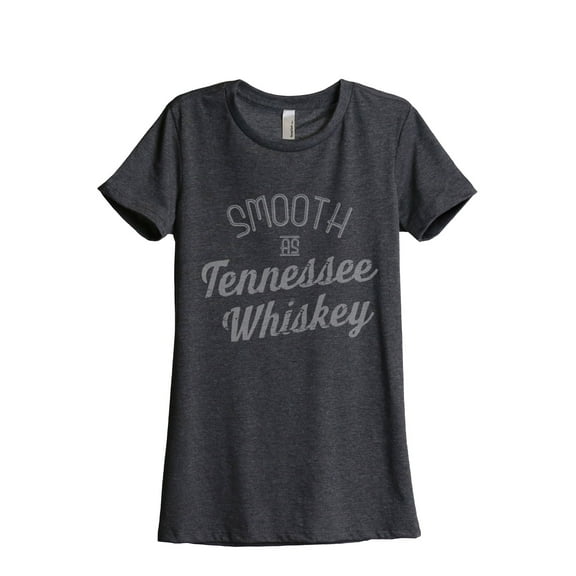 Thread Tank Smooth As Tennessee Whiskey Women's Fashion Relaxed Crewneck T-Shirt Tee Charcoal Small