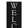 thumbnail image 2 of vidaXL Umbrella Stand Welcome Steel Black, 2 of 4
