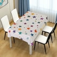 thumbnail image 4 of Yayeee Tablecloths 54" x 54" Rectangle Wrinkle Resistant Party Table Cover, Beige Stars, 4 of 8