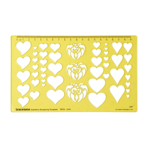 Traceease Heart Shapes Jewelery Settings JewelryTemplates Drafting ToolsJewelleryDesigning Stencils