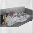 thumbnail image 6 of Lily Soft Flannel Fleece Throw Blanket, Botanical Layout of Hand Drawn Like Watercolor Style Inspired Flower Blossom, Cozy Plush for Indoor and Outdoor Use, 50" x 70", Mauve and Purple, by Ambesonne, 6 of 6