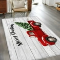 thumbnail image 3 of Red Truck Christmas Area Rug 4x6 Washable Rug Non Slip Xmas Tree Snowflake Grey Wooden Large Area Rug Indoor Floor Carpet for Entryway Bedroom Kitchen Living Room Home Office Dining Room Nursery, 3 of 8