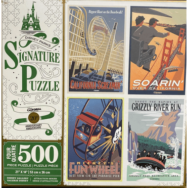 Disney Walt Disney World 50th Four Parks By Night 4 x 500 Pieces Puzzle ...