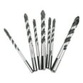 thumbnail image 1 of Juego de 7 brocas helicoidales multifuncionales de carburo negro, brocas helicoidales triangulares, 1 of 15