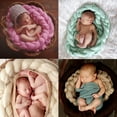 thumbnail image 3 of Jygee Multi Color Baby Photography Props Braid Blanket Stretch Knit props braid Newborn Newborn Photo Soft Wraps Accessories green, 3 of 9