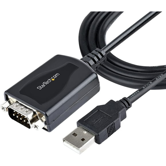 StarTech 3ft (1m) USB to Serial Cable with COM Port Retention, DB9 Male RS232 to USB Converter, USB to Serial