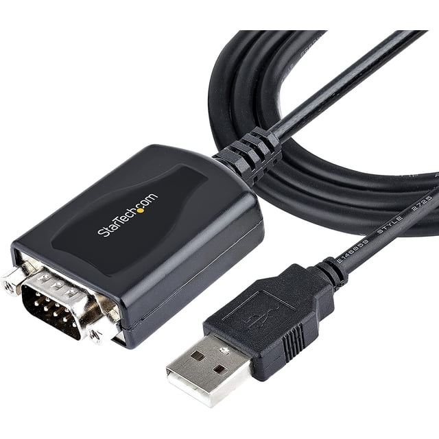 StarTech Câble USB vers Série 3 Pieds (1m) avec Rétention de Port COM, Convertisseur USB vers Série DB9 Mâle RS232