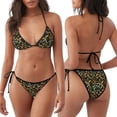 thumbnail image 3 of KLL Ensemble Bikini Imprimé Léopard Bleu Sarcelle pour Femmes, Ensemble Bikini Deux Pièces avec String et Bas Aguichant, 3 of 6