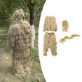 thumbnail image 3 of Adultos 3D Ligero Con Capucha Camuflaje Ropa Ghillie Traje De Transpirable marrón Cola Trajes Ghillie de camuflaje, 3 of 8