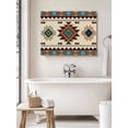 thumbnail image 6 of Boho Southwest Wall Art for Living Room,Canvas Picture Wall Decor for Bathroom Bedroom,Farmhouse Aztec Tribe Brown Blue Plaid Painting Artwork for Office Kitchen Hallway Dining Room Decor 12"x16", 6 of 8