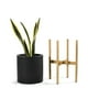 thumbnail image 2 of Maceta Cilindro Negro Moderna Base De Metal Dorada Interior/ext. Macetas y Maceteros Estilo moderno, elegante y minimalista., 2 of 2