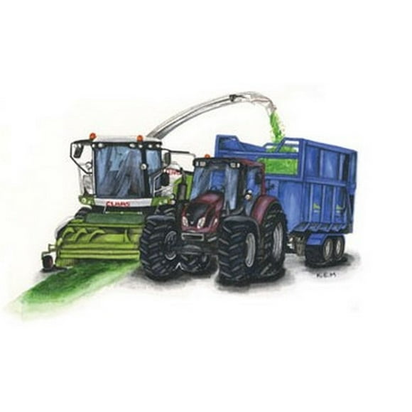 Kevin Milner Silage Time Countryside Greetings Card