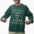thumbnail image 2 of Funny Christmas Sweatshirt, Funny Christmas Sweatshirt, Most Likely To Be On Mute Xmas Sweater, 2 of 5