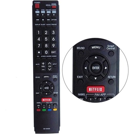 New GB118WJSA Replacement Smart TV Remote Control Fit for Sharp Aquos TV GB005WJSA GB004WJS GA890WJSA LC60C6600U