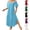 Sky Blue, variant on POIUYTR Women Summer Maxi Dress Casual V Neck Short Sleeve Cover Ups Sundress Cold Shoulder Vacation Dresses