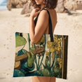 thumbnail image 5 of Cute Witch Frog Picnic Blanket Waterproof Outdoor Beach Blanket Hand-held Pad Suitable for Travel, Camping, Beach, Family Gatherings, 5 of 8