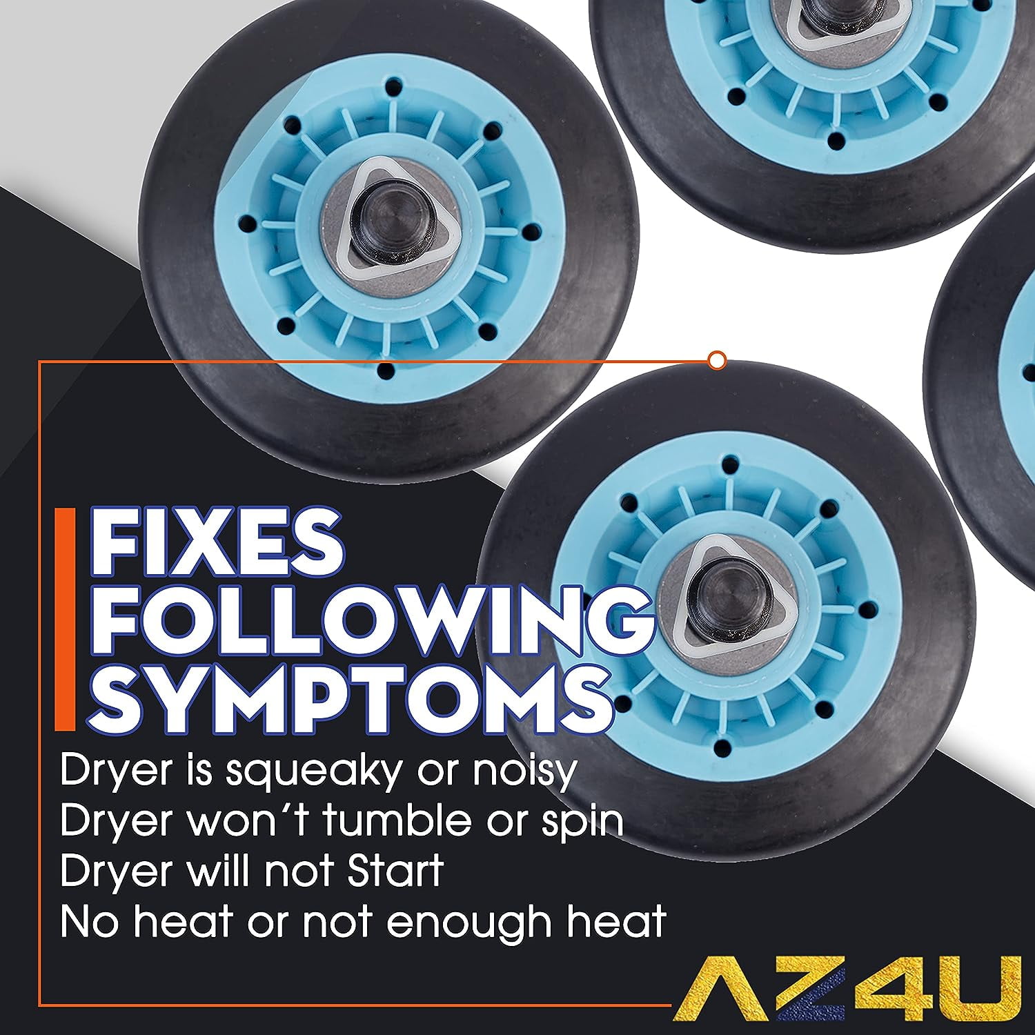 Dryer Repair Kit Replace For Samsung DV219AEW/XAA DV220AEW/XAA DV48J7700EW/A2 DV48H7400EW/A2 DV42h5200EW/A3 Rollers Belt Pulley