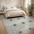 thumbnail image 3 of ODIKA 8'x10' Washable Area Rug Non-Shedding, Easy Care, Patchwork Interlocking Mosaic Abstract Blocks Geometric Spotted Refined for King Size Bedroom Under Bed, Master Suite, 3 of 7