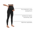 thumbnail image 4 of Leggings de maternidad Butterluxe para mujer CRZ YOGA, cintura alta sobre la barriga 28" - Pantalones de yoga y entrenamiento suaves color negro talla grande, 4 of 6