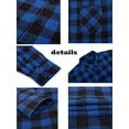 thumbnail image 7 of Men's Long Sleeve Plaid Shirts Casual Flannel Shirt Button Down Slim Fit Shirts For Men Outfit Workshirt Black/Red/Blue L-4XL, 7 of 7