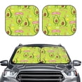 thumbnail image 2 of Balery Avocado Work Out Sun Shield 2 Pack For Car Front Windows Foldable Sun Visor Protector Blocks Max Uv Rays And Keeps Your Vehicle Cool For Most Sedans Suv Truck, 2 of 7
