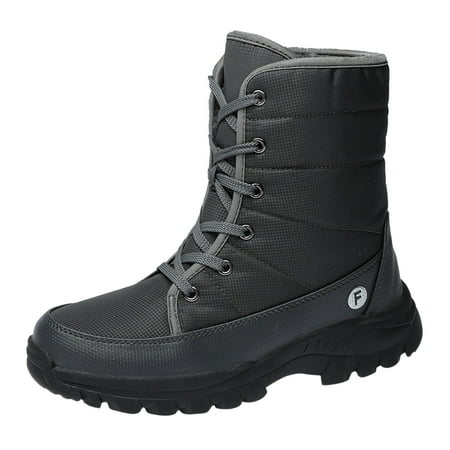 

Qufokar Leather Loafer Shoes For Men Wens Boots Men Ankle Boots Lace Up Lace Up Booties High Top Snow Boots Cotton Shoes