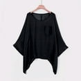 thumbnail image 2 of Women's Stylish Casual Solid Color Pocket Loose Comfortable T Shirt Top, 2 of 2