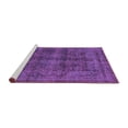 thumbnail image 2 of Ahgly Company Machine Washable Indoor Square Abstract Purple Modern Area Rugs, 8' Square, 2 of 4