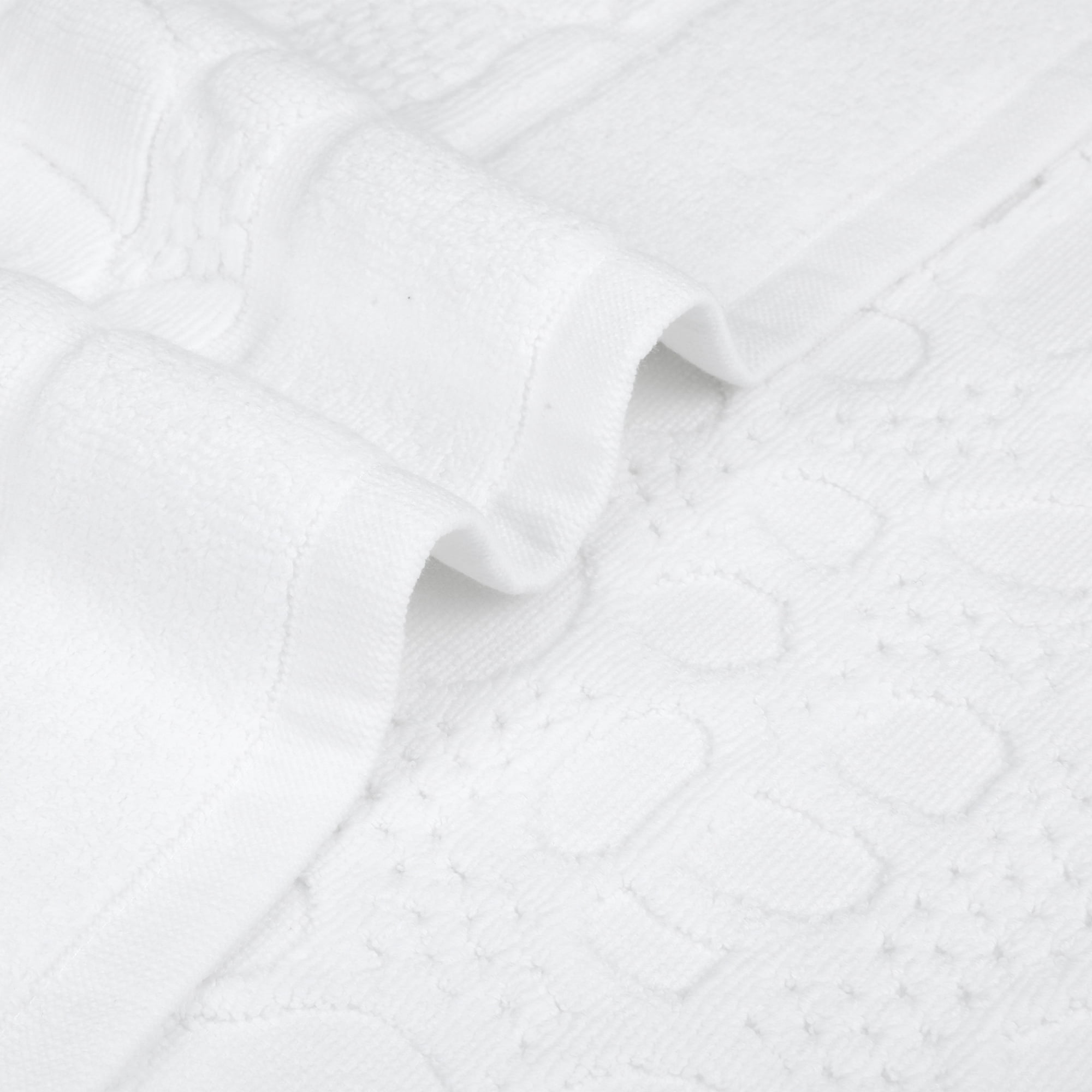 Unique Bargains Cotton Washable Mats Spa Style Bathroom Floor Rugs Thick Soft White